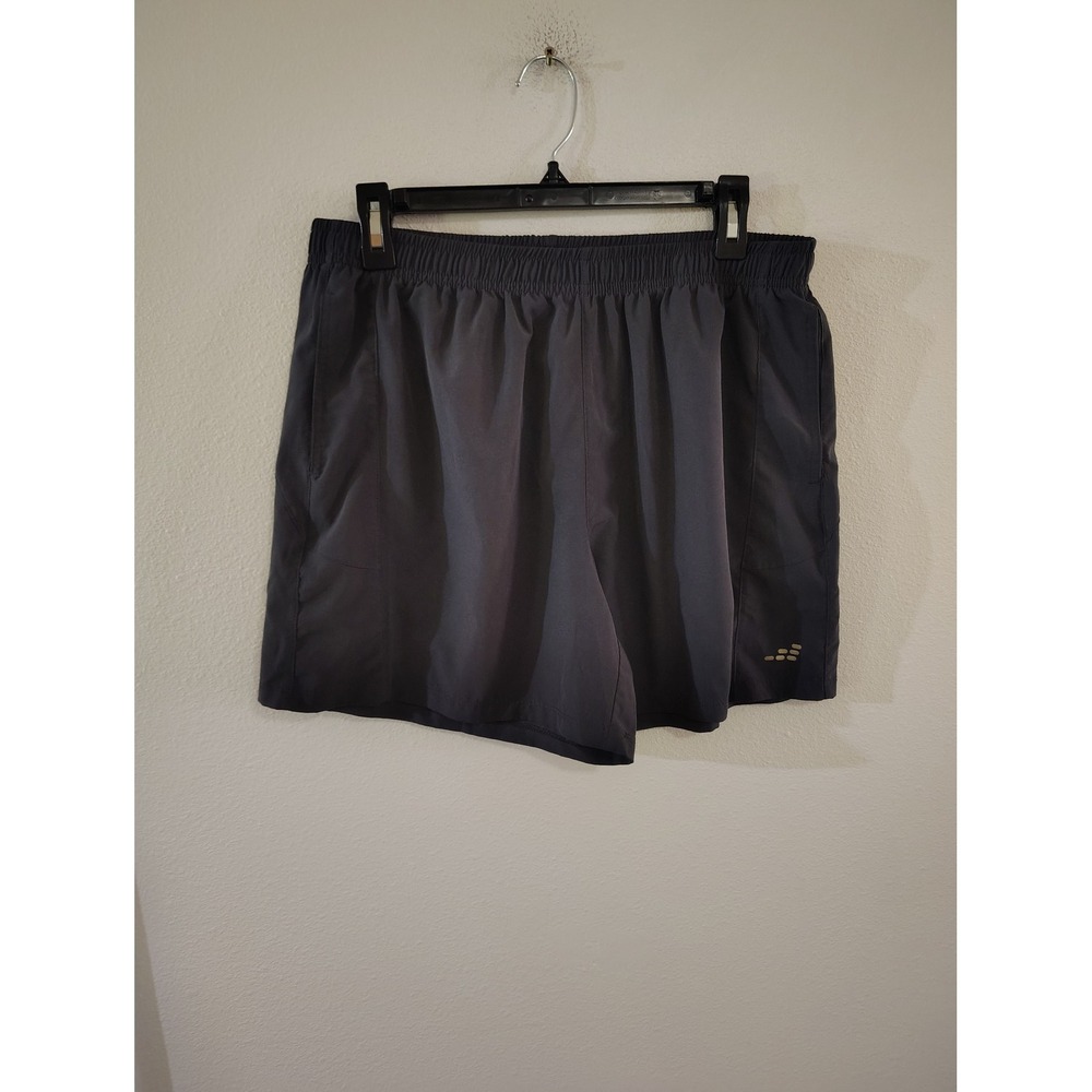 BCG Mens Athletic Running Shorts Charcoal Gray Elastic Waist Lined Size XL